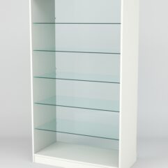 Витрина АСТРА ХИТ ПРОДАЖ №506 (без дверок, задняя стенка - стекло), Белый