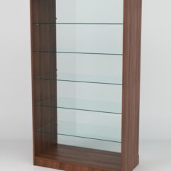 Витрина АСТРА ХИТ ПРОДАЖ №506 (без дверок, задняя стенка - стекло), Орех