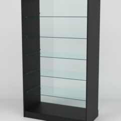 Витрина АСТРА ХИТ ПРОДАЖ №506 (без дверок, задняя стенка - стекло), Черный