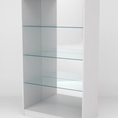 Витрина АСТРА ХИТ ПРОДАЖ №8 (без дверок, задняя стенка - зеркало), Серый