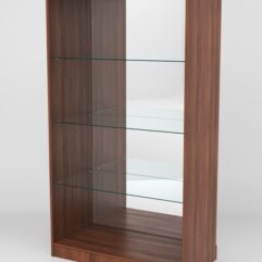 Витрина АСТРА ХИТ ПРОДАЖ №8 (без дверок, задняя стенка - зеркало), Орех