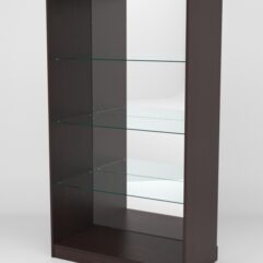 Витрина АСТРА ХИТ ПРОДАЖ №8 (без дверок, задняя стенка - зеркало), Дуб Венге