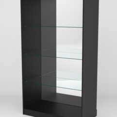 Витрина АСТРА ХИТ ПРОДАЖ №8 (без дверок, задняя стенка - зеркало), Черный