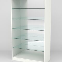 Витрина АСТРА ХИТ ПРОДАЖ №508 (без дверок, задняя стенка - зеркало), Белый