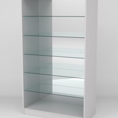 Витрина АСТРА ХИТ ПРОДАЖ №508 (без дверок, задняя стенка - зеркало), Серый