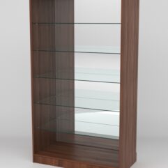 Витрина АСТРА ХИТ ПРОДАЖ №508 (без дверок, задняя стенка - зеркало), Орех