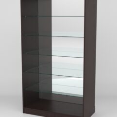 Витрина АСТРА ХИТ ПРОДАЖ №508 (без дверок, задняя стенка - зеркало), Дуб Венге