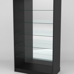 Витрина АСТРА ХИТ ПРОДАЖ №508 (без дверок, задняя стенка - зеркало), Черный