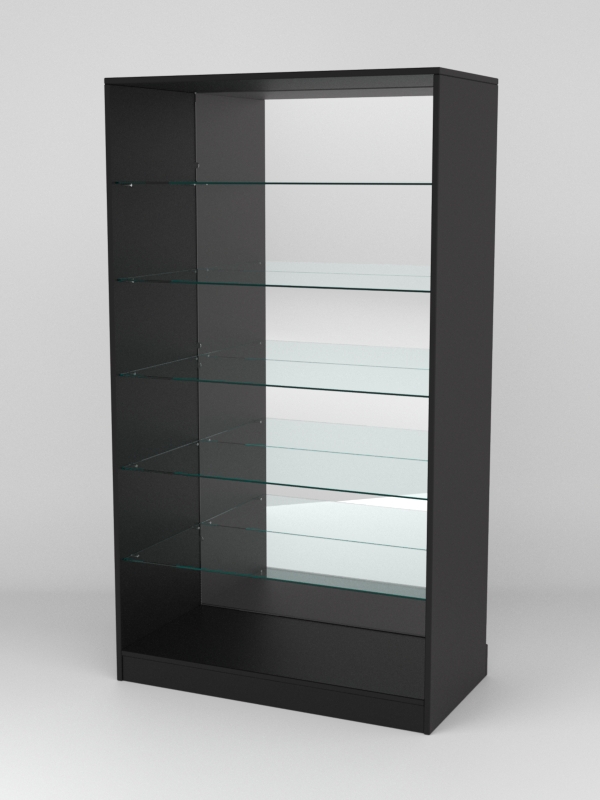 Витрина АСТРА ХИТ ПРОДАЖ №508 (без дверок, задняя стенка - зеркало), Черный