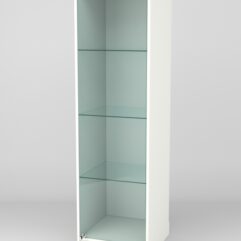 Витрина АСТРА ХИТ ПРОДАЖ №1-1 (с дверкой, задняя стенка - ДСП), Белый