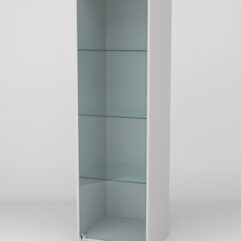 Витрина АСТРА ХИТ ПРОДАЖ №1-1 (с дверкой, задняя стенка - ДСП), Серый