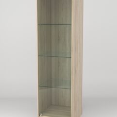 Витрина АСТРА ХИТ ПРОДАЖ №1-1 (с дверкой, задняя стенка - ДСП), Дуб Сонома