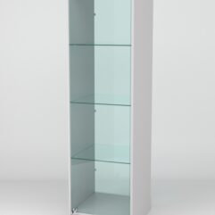 Витрина АСТРА ХИТ ПРОДАЖ №1 (с дверкой, задняя стенка - стекло), Серый