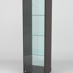 Витрина АСТРА ХИТ ПРОДАЖ №1 (с дверкой, задняя стенка - стекло), Дуб Венге