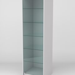 Витрина АСТРА ХИТ ПРОДАЖ №501-1 (с дверкой, задняя стенка - ДСП), Серый