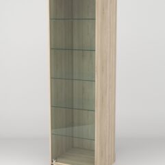 Витрина АСТРА ХИТ ПРОДАЖ №501-1 (с дверкой, задняя стенка - ДСП), Дуб Сонома