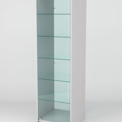 Витрина АСТРА ХИТ ПРОДАЖ №501 (с дверкой, задняя стенка - стекло), Серый