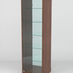 Витрина АСТРА ХИТ ПРОДАЖ №501 (с дверкой, задняя стенка - стекло), Орех