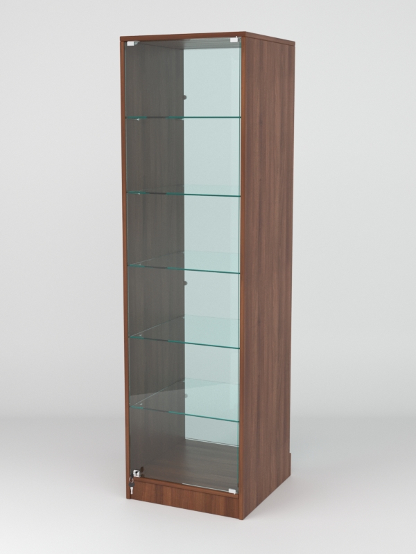 Витрина АСТРА ХИТ ПРОДАЖ №501 (с дверкой, задняя стенка - стекло), Орех