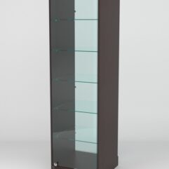 Витрина АСТРА ХИТ ПРОДАЖ №501 (с дверкой, задняя стенка - стекло), Дуб Венге