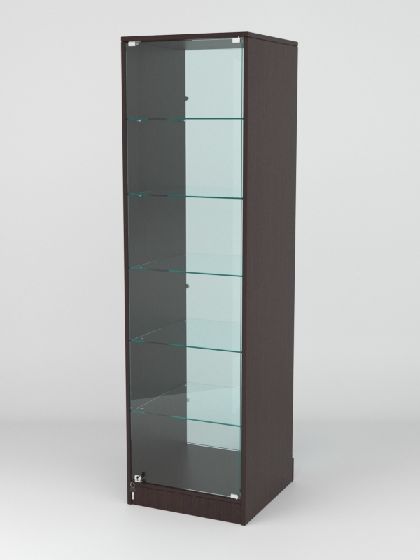 Витрина АСТРА ХИТ ПРОДАЖ №501 (с дверкой, задняя стенка - стекло), Дуб Венге