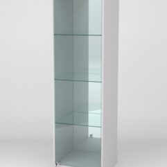 Витрина АСТРА ХИТ ПРОДАЖ №3 (с дверкой, задняя стенка - зеркало), Серый