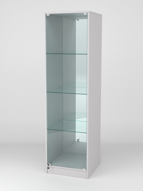 Витрина АСТРА ХИТ ПРОДАЖ №3 (с дверкой, задняя стенка - зеркало), Серый