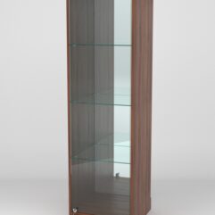 Витрина АСТРА ХИТ ПРОДАЖ №3 (с дверкой, задняя стенка - зеркало), Орех