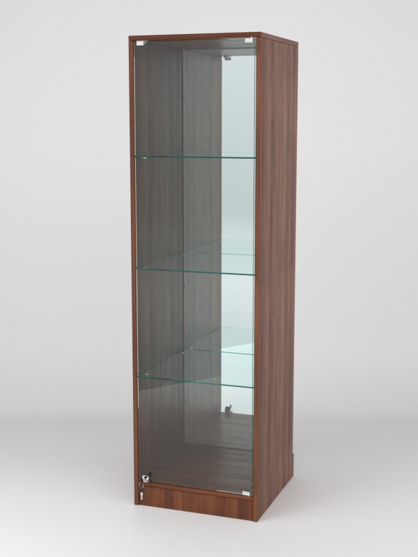 Витрина АСТРА ХИТ ПРОДАЖ №3 (с дверкой, задняя стенка - зеркало), Орех