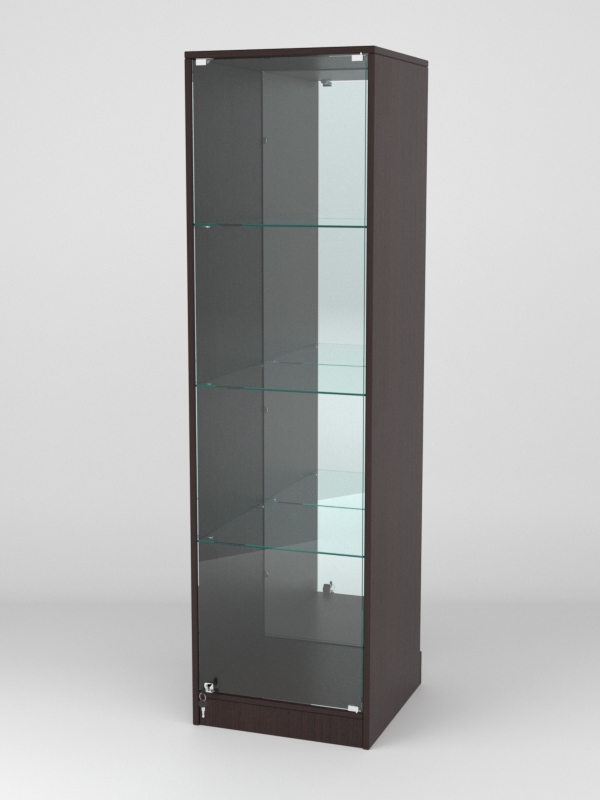 Витрина АСТРА ХИТ ПРОДАЖ №3 (с дверкой, задняя стенка - зеркало), Дуб Венге