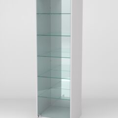 Витрина АСТРА ХИТ ПРОДАЖ №503 (с дверкой, задняя стенка - зеркало), Серый