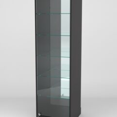 Витрина АСТРА ХИТ ПРОДАЖ №503 (с дверкой, задняя стенка - зеркало), Черный