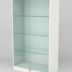 Витрина АСТРА ХИТ ПРОДАЖ №5-1 (с дверками, задняя стенка - ДСП), Белый