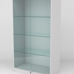 Витрина АСТРА ХИТ ПРОДАЖ №5-1 (с дверками, задняя стенка - ДСП), Серый