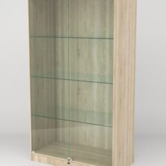 Витрина АСТРА ХИТ ПРОДАЖ №5-1 (с дверками, задняя стенка - ДСП), Дуб Сонома