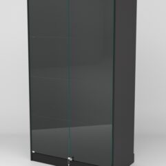 Витрина АСТРА ХИТ ПРОДАЖ №5-1 (с дверками, задняя стенка - ДСП), Черный