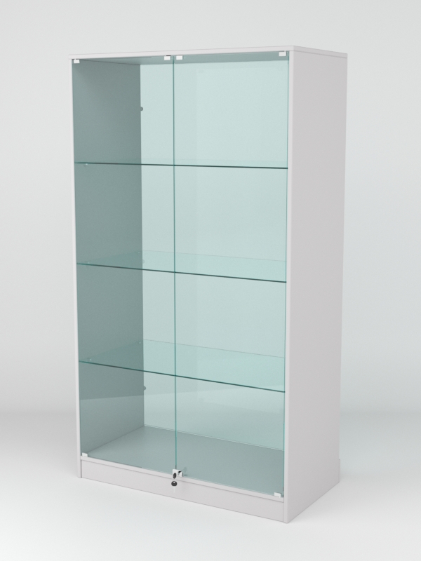 Витрина АСТРА ХИТ ПРОДАЖ №5 (с дверками, задняя стенка - стекло), Серый