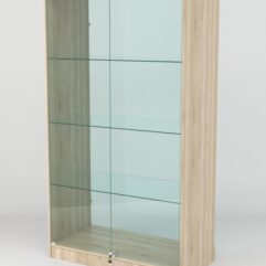 Витрина АСТРА ХИТ ПРОДАЖ №5 (с дверками, задняя стенка - стекло), Дуб Сонома