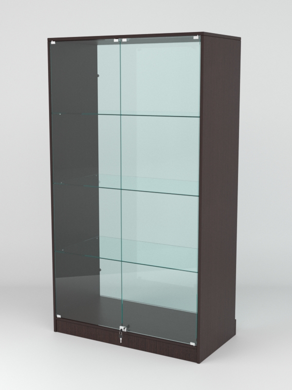 Витрина АСТРА ХИТ ПРОДАЖ №5 (с дверками, задняя стенка - стекло), Дуб Венге