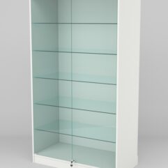 Витрина АСТРА ХИТ ПРОДАЖ №505-1 (с дверками, задняя стенка - ДСП), Белый