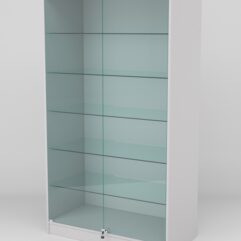 Витрина АСТРА ХИТ ПРОДАЖ №505-1 (с дверками, задняя стенка - ДСП), Серый