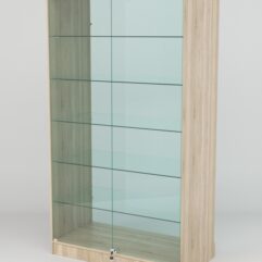 Витрина АСТРА ХИТ ПРОДАЖ №505 (с дверками, задняя стенка - стекло), Дуб Сонома