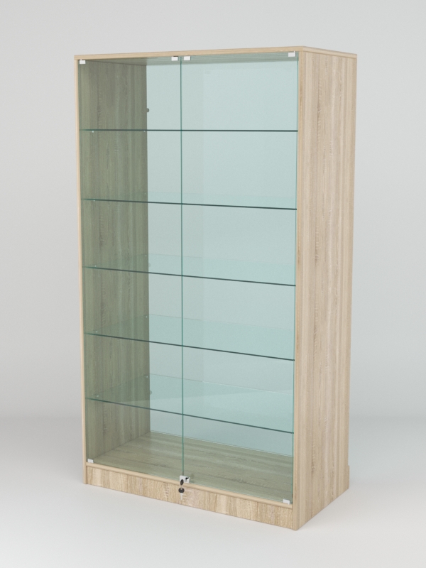 Витрина АСТРА ХИТ ПРОДАЖ №505 (с дверками, задняя стенка - стекло), Дуб Сонома