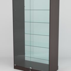 Витрина АСТРА ХИТ ПРОДАЖ №505 (с дверками, задняя стенка - стекло), Дуб Венге