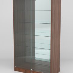 Витрина АСТРА ХИТ ПРОДАЖ №507 (с дверками, задняя стенка - зеркало), Орех