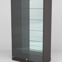 Витрина АСТРА ХИТ ПРОДАЖ №507 (с дверками, задняя стенка - зеркало), Дуб Венге