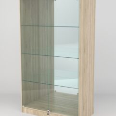 Витрина АСТРА ХИТ ПРОДАЖ №7 (с дверками, задняя стенка - зеркало), Дуб Сонома