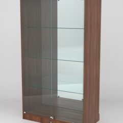 Витрина АСТРА ХИТ ПРОДАЖ №7 (с дверками, задняя стенка - зеркало), Орех