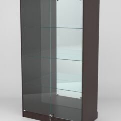 Витрина АСТРА ХИТ ПРОДАЖ №7 (с дверками, задняя стенка - зеркало), Дуб Венге