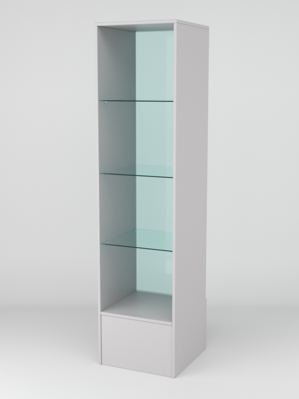 Витрина АСТРА ПОДИУМ №110 (без дверки, задняя стенка - стекло), Серый